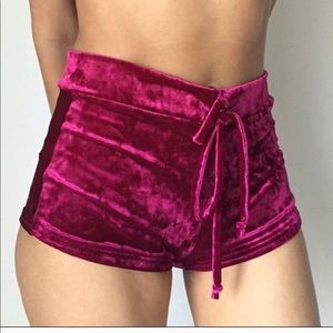 Velvet boy shorts
